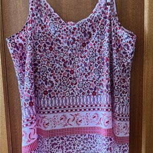 CAbI Indira Floral Print Tank Top, size XL. Style # 5390